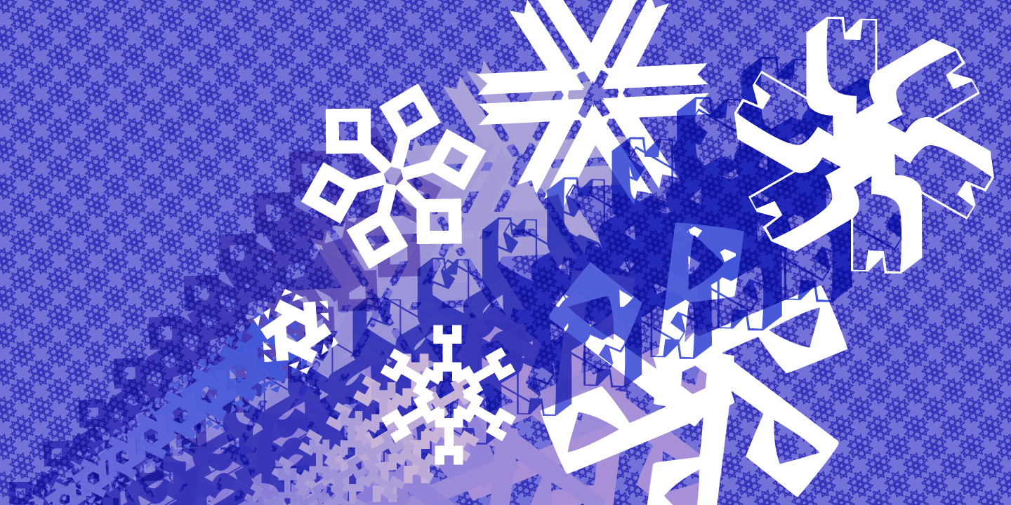 Ejemplo de fuente P22 Snowflakes #3